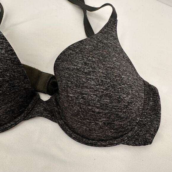 Victoria’s Secret Uplift Semi Demi Charcoal Black Bra Size 32B - Picture 2 of 6